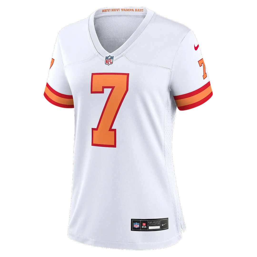 Zennovawear Bucky Irving '76 Tampa Bay Buccaneers Women's Game Jersey - White