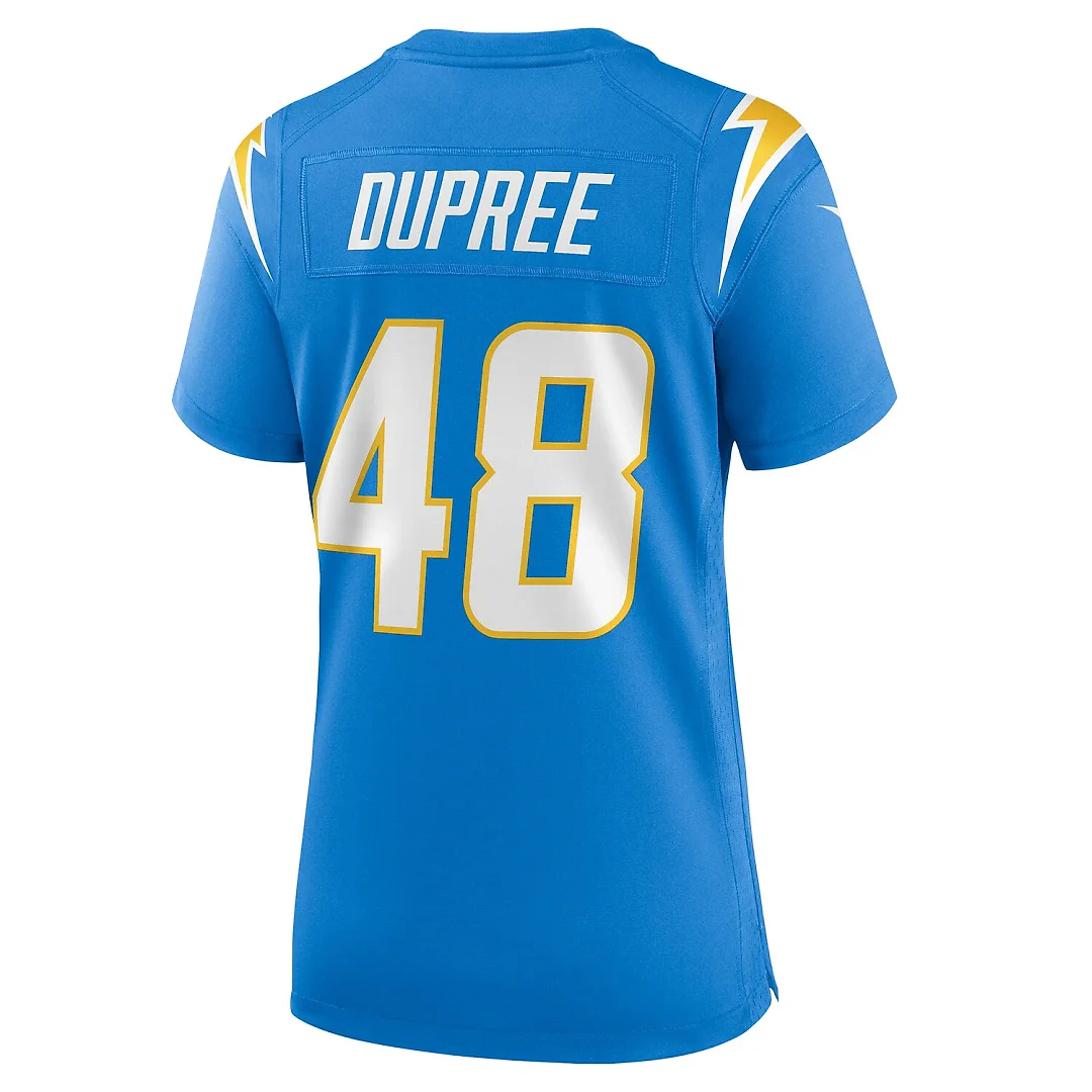 Zennovawear Bud Dupree Los Angeles Chargers Women's Team Game Jersey - Powder Blue