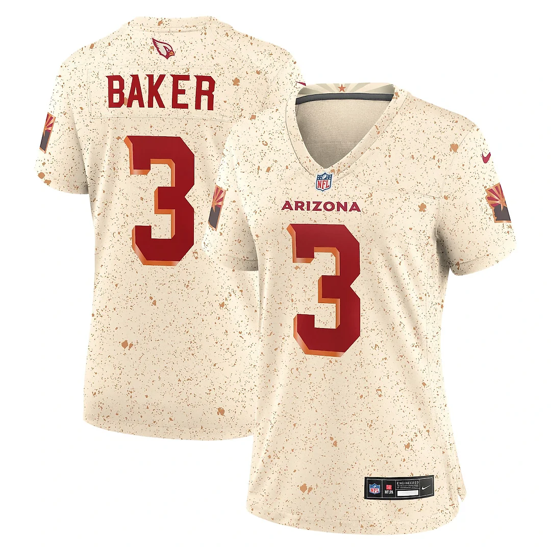 Zennovawear Budda Baker Arizona Cardinals Women's 2025 Rivalries Collection Game Jersey - Natural