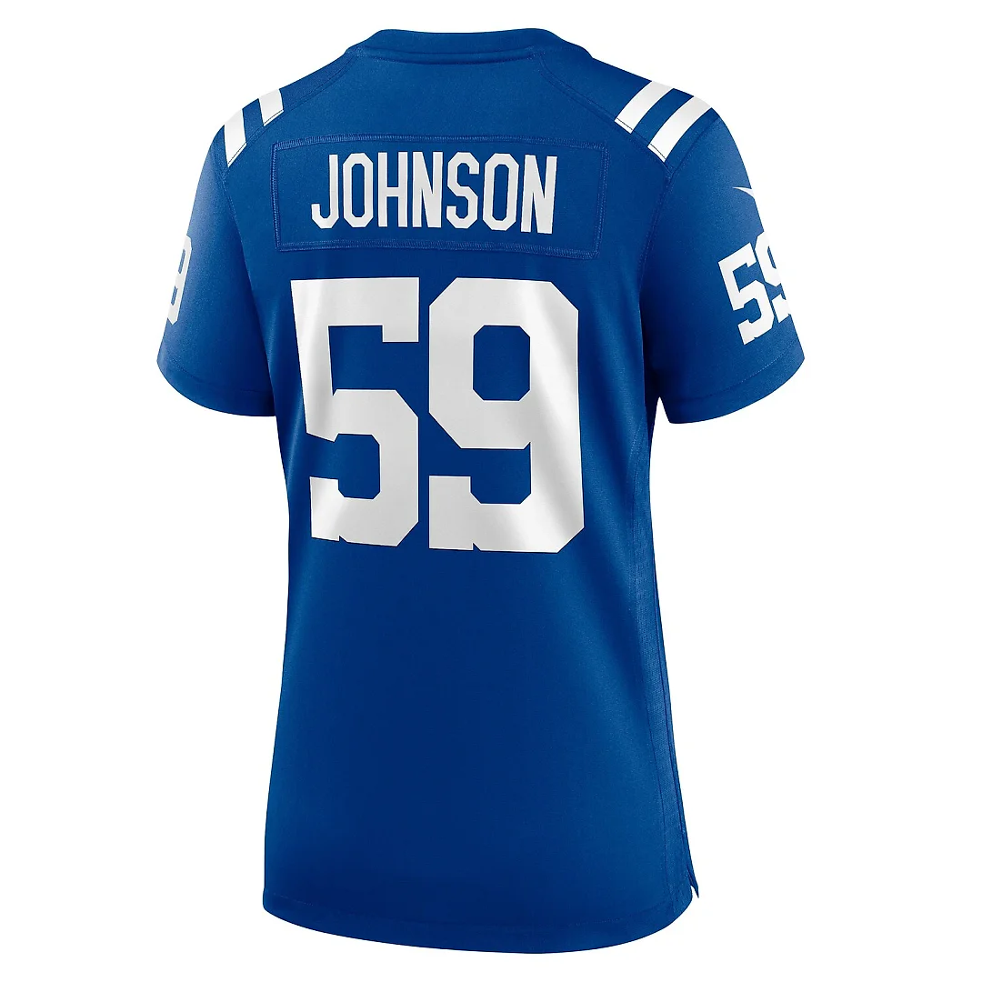 Zennovawear Buddy Johnson Indianapolis Colts Women's Team Game Jersey - Royal