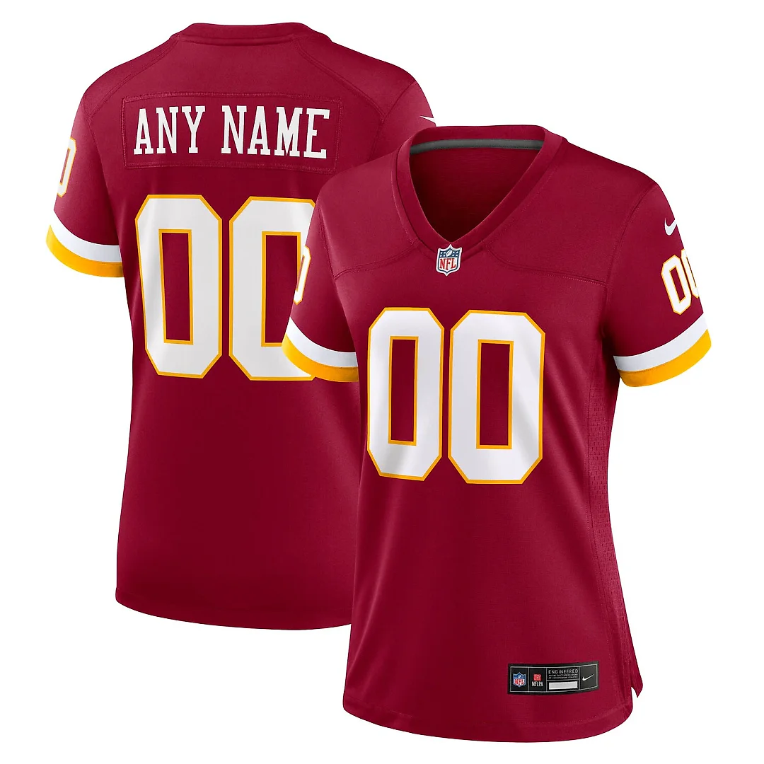 Zennovawear Washington Commanders Women's Custom Game Jersey - Burgundy