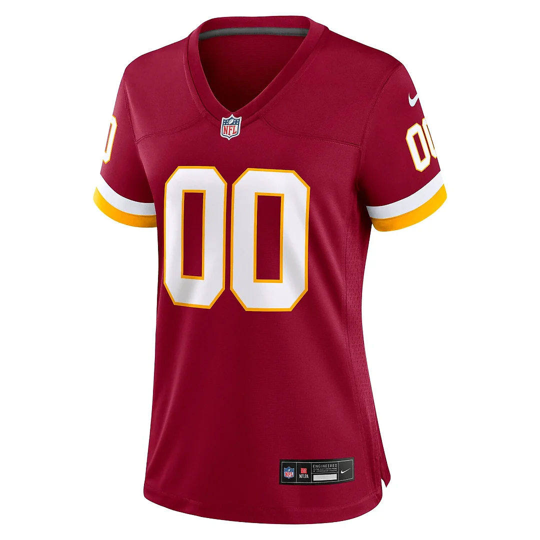 Zennovawear Washington Commanders Women's Custom Game Jersey - Burgundy