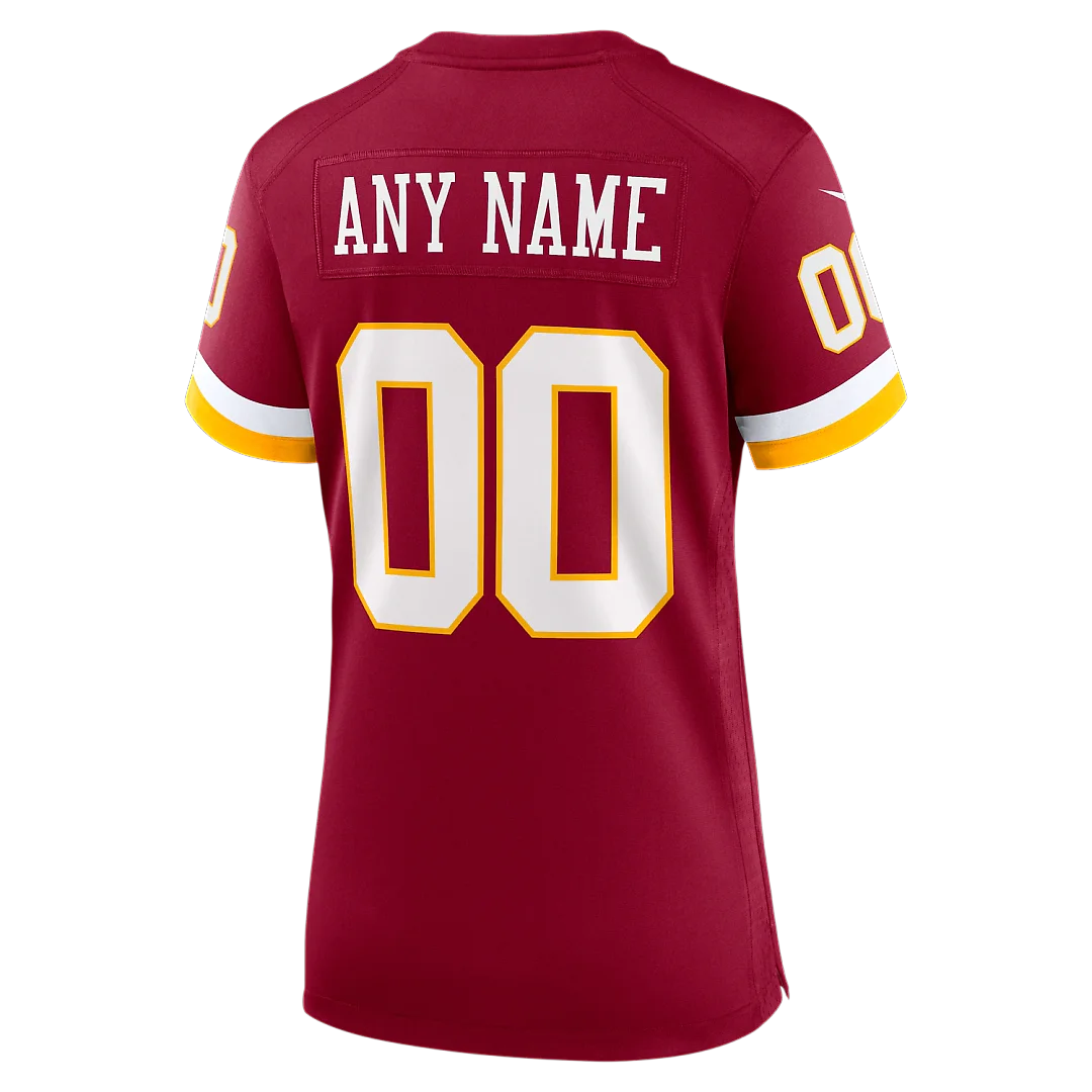 Zennovawear Washington Commanders Women's Custom Game Jersey - Burgundy