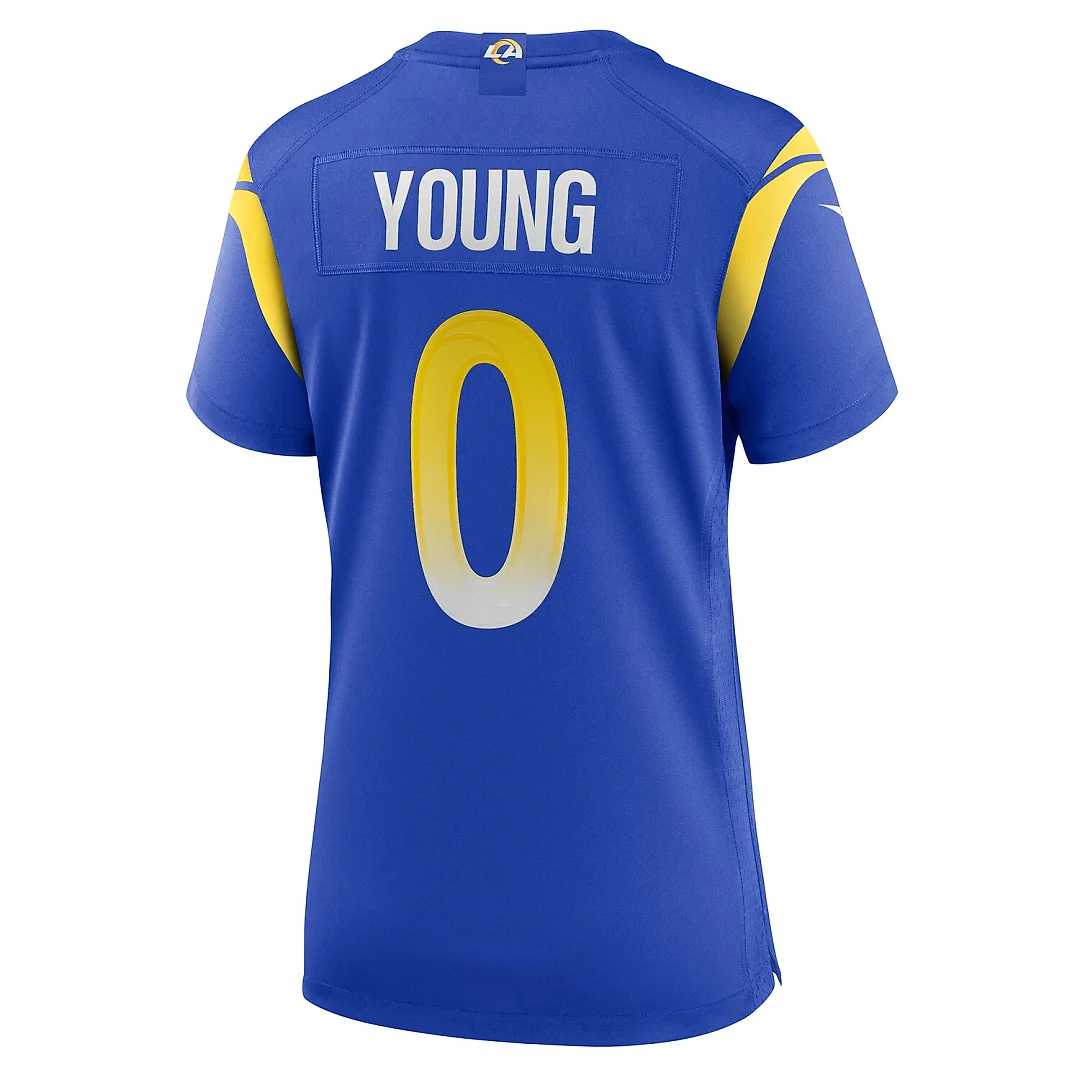 Zennovawear Byron Young Los Angeles Rams Women's Home Game Jersey - Royal
