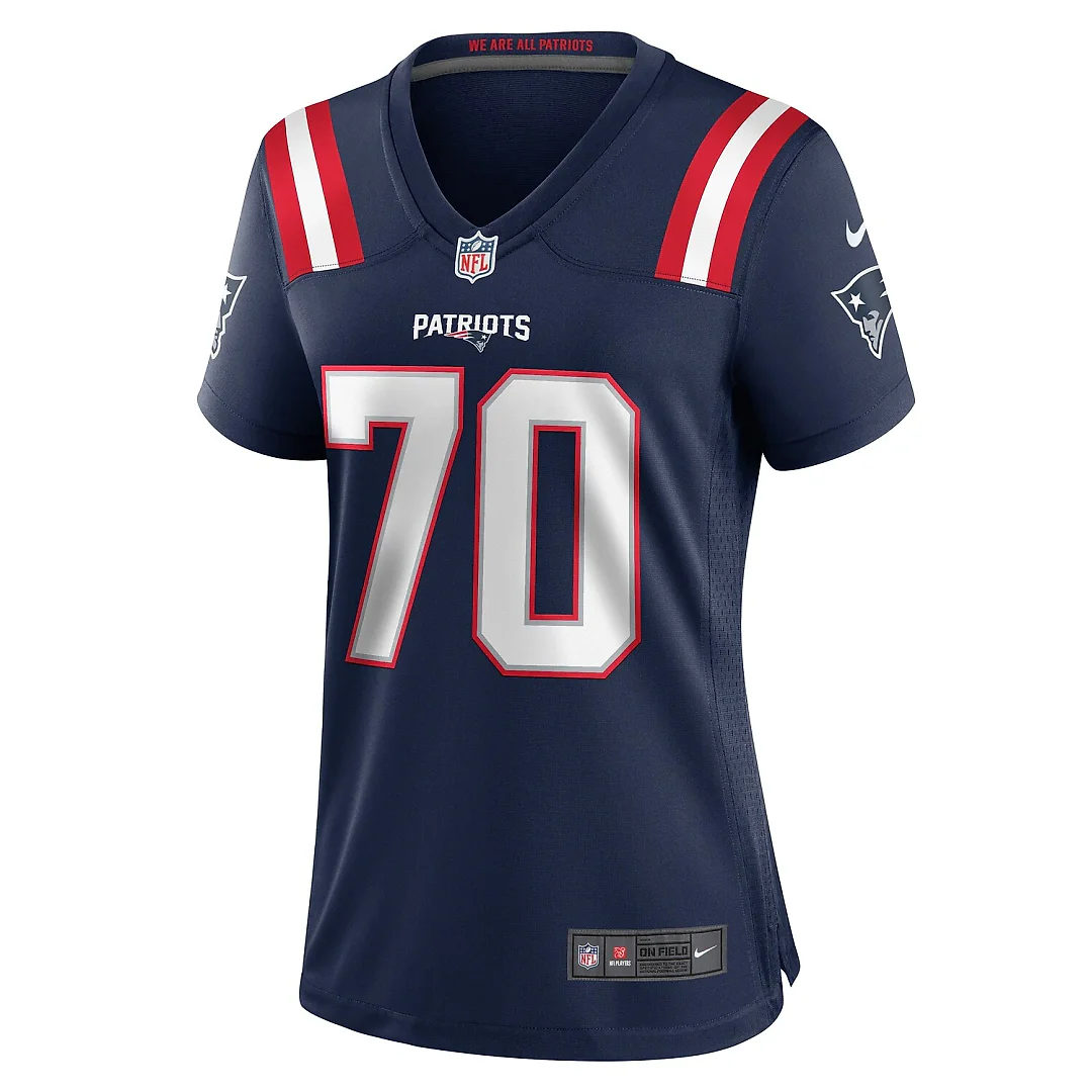 Zennovawear Caedan Wallace New England Patriots Women's Game Jersey - Navy