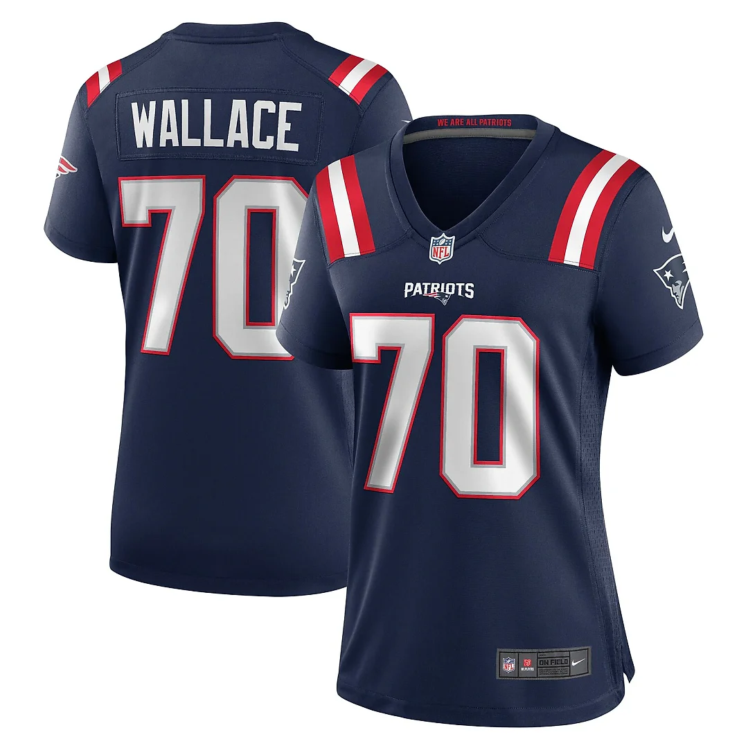 Zennovawear Caedan Wallace New England Patriots Women's Game Jersey - Navy