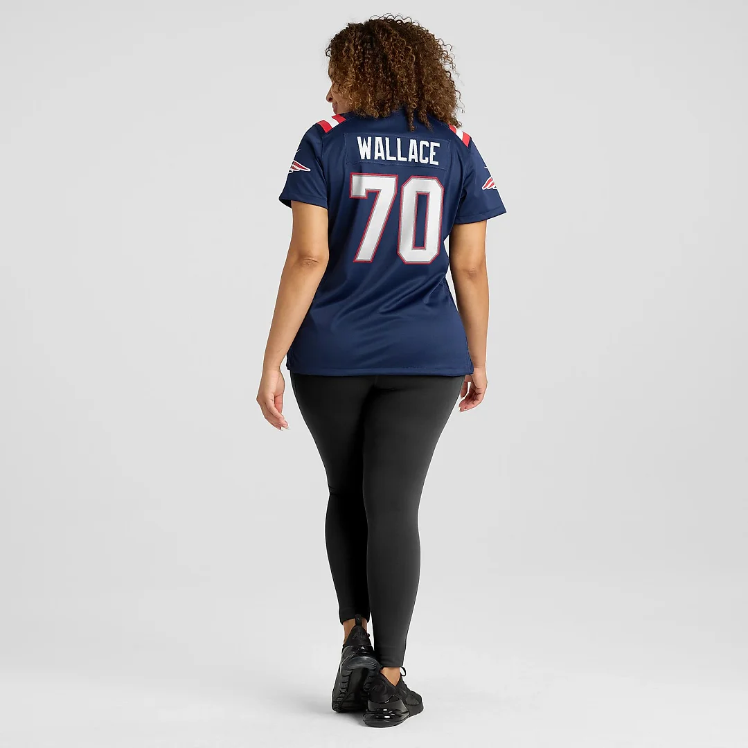 Zennovawear Caedan Wallace New England Patriots Women's Game Jersey - Navy