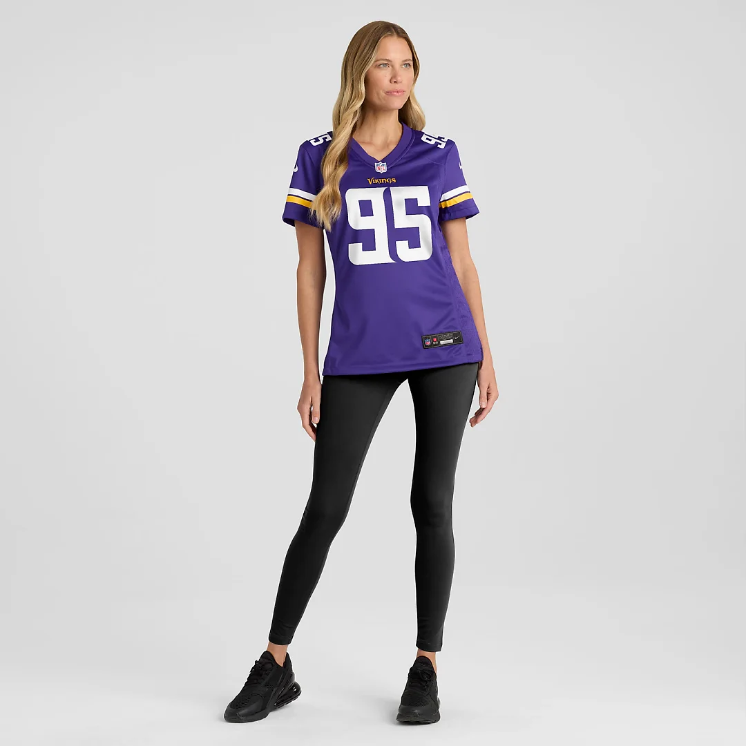 Zennovawear Caleb Banks Minnesota Vikings Women's Team Game Jersey - Purple
