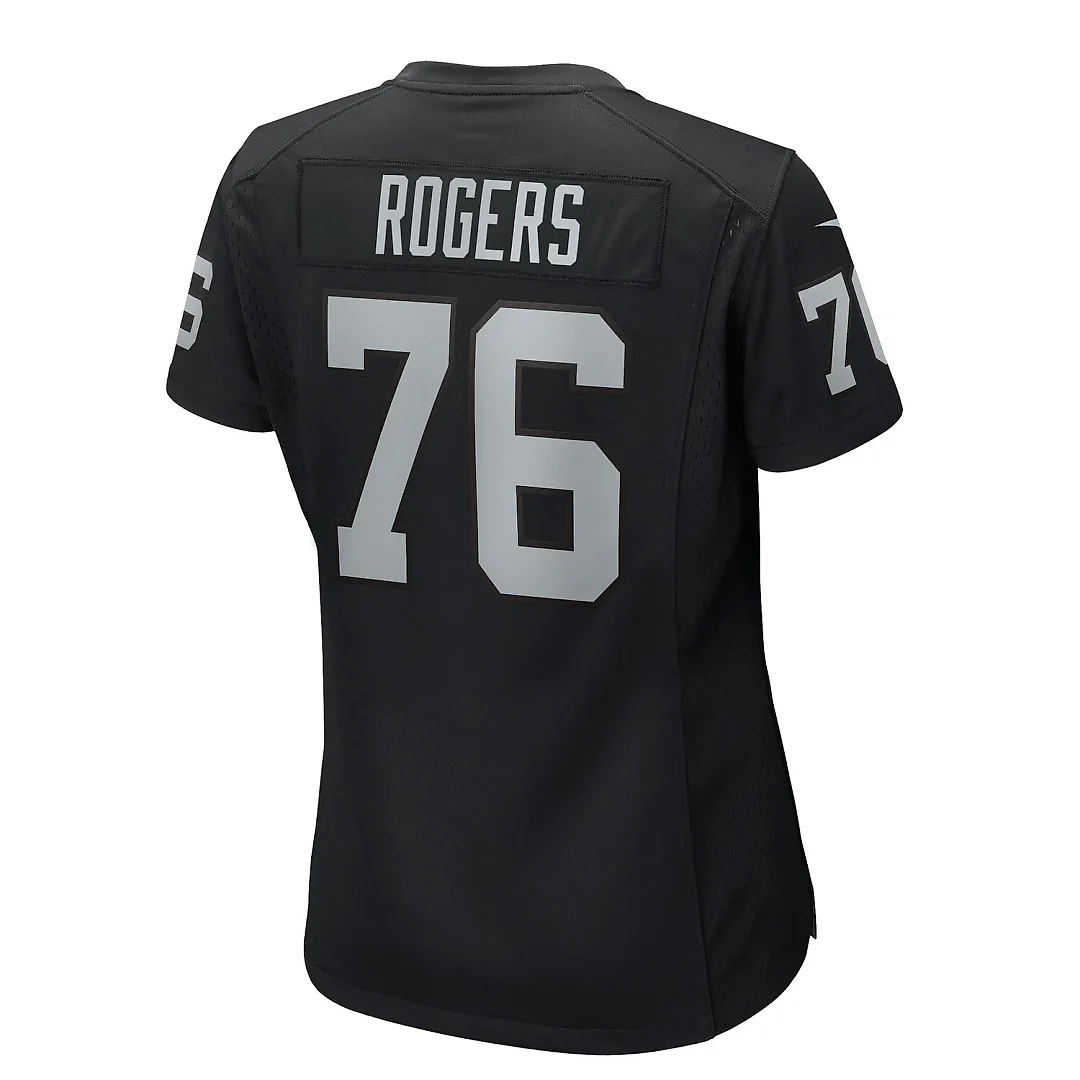 Zennovawear Caleb Rogers Las Vegas Raiders Women's Team Game Jersey - Black