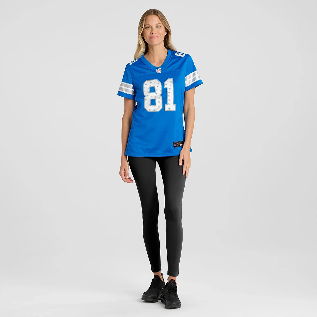 Zennovawear Calvin Johnson Detroit Lions Women's Team Retired Game Jersey - Blue