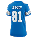 Zennovawear Calvin Johnson Detroit Lions Women's Team Retired Game Jersey - Blue