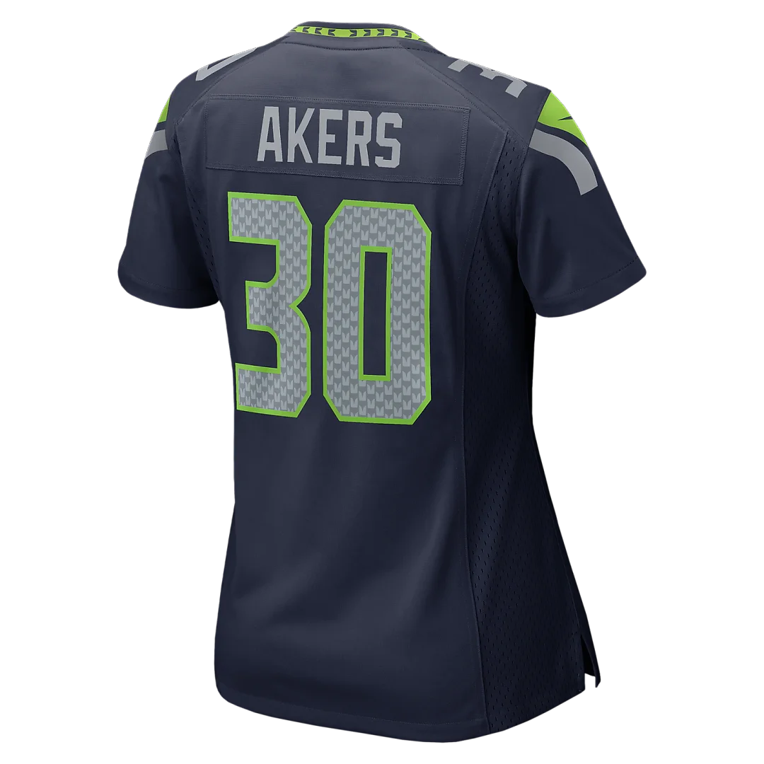 Zennovawear Cam Akers Seattle Seahawks Women's Team Game Jersey - College Navy