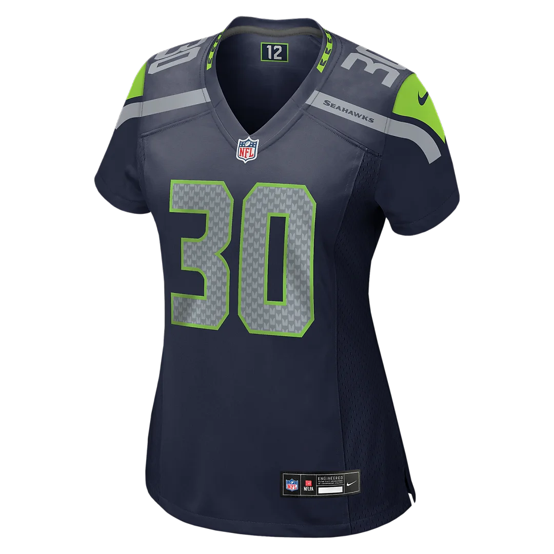 Zennovawear Cam Akers Seattle Seahawks Women's Team Game Jersey - College Navy