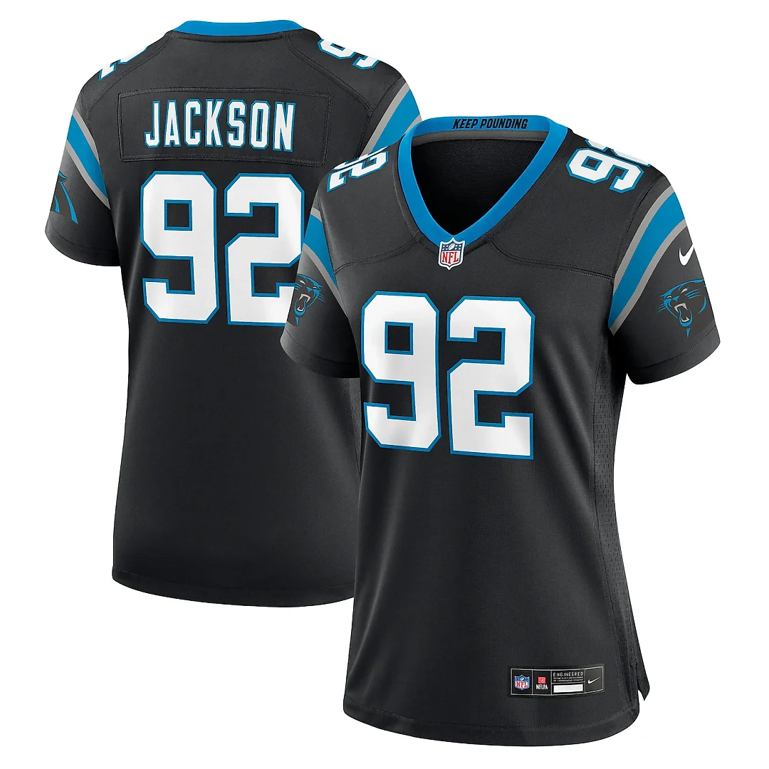 Zennovawear Cam Jackson Carolina Panthers Women's Team Game Jersey - Black