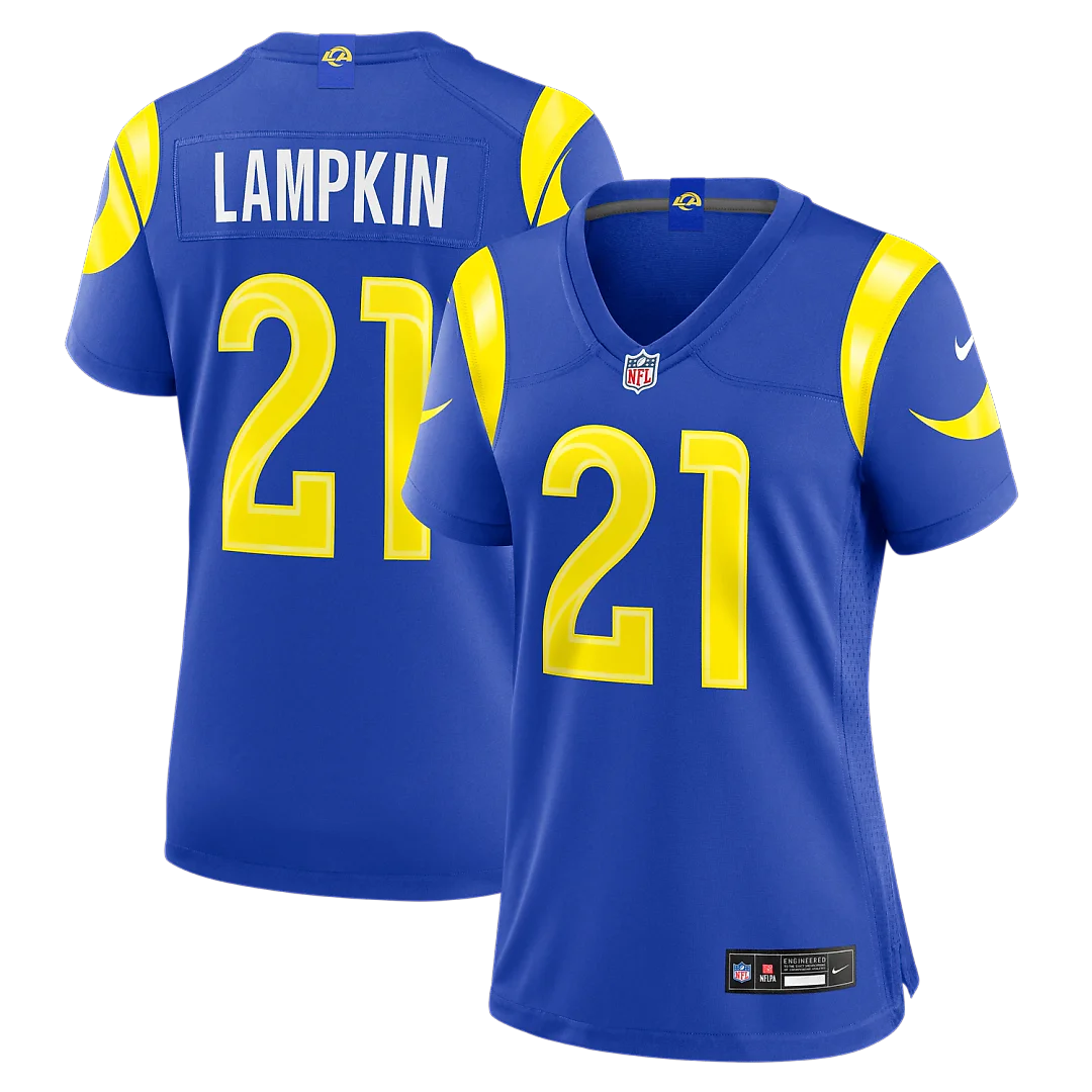 Zennovawear Cam Lampkin Los Angeles Rams Women's Team Game Jersey - Royal