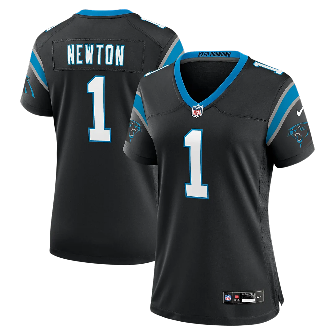 Zennovawear Cam Newton Carolina Panthers Women's Team Retired Game Jersey - Black