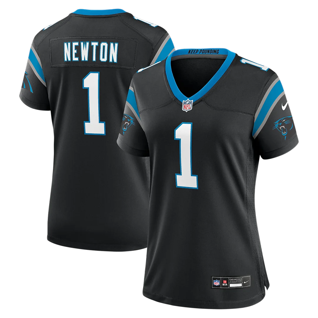 Zennovawear Cam Newton Carolina Panthers Women's Team Retired Game Jersey - Black
