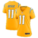 Zennovawear Cameron Dicker Los Angeles Chargers Women's Alternate Game Jersey - Gold