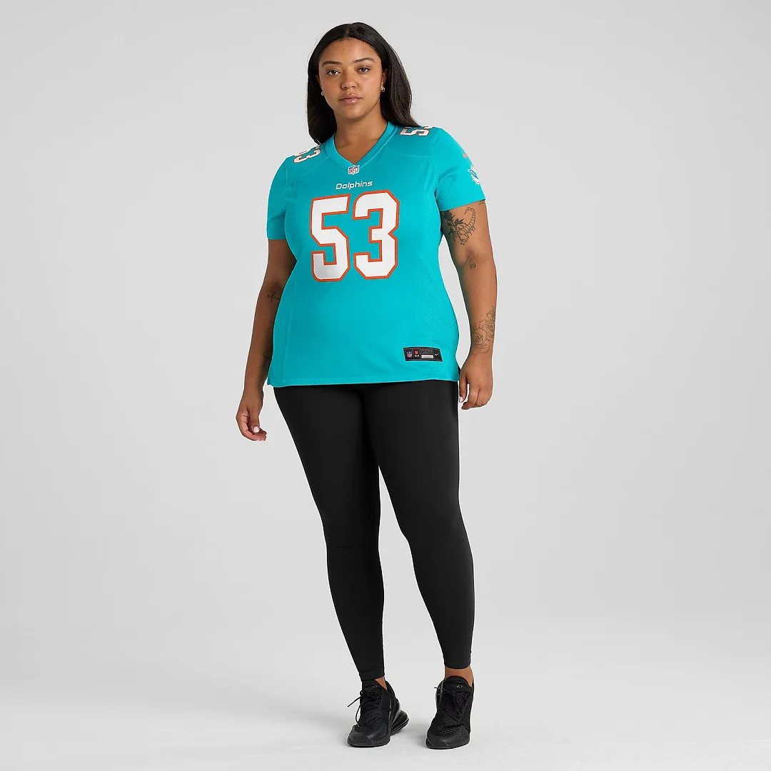 Zennovawear Cameron Goode Miami Dolphins Women's Game Player Jersey - Aqua