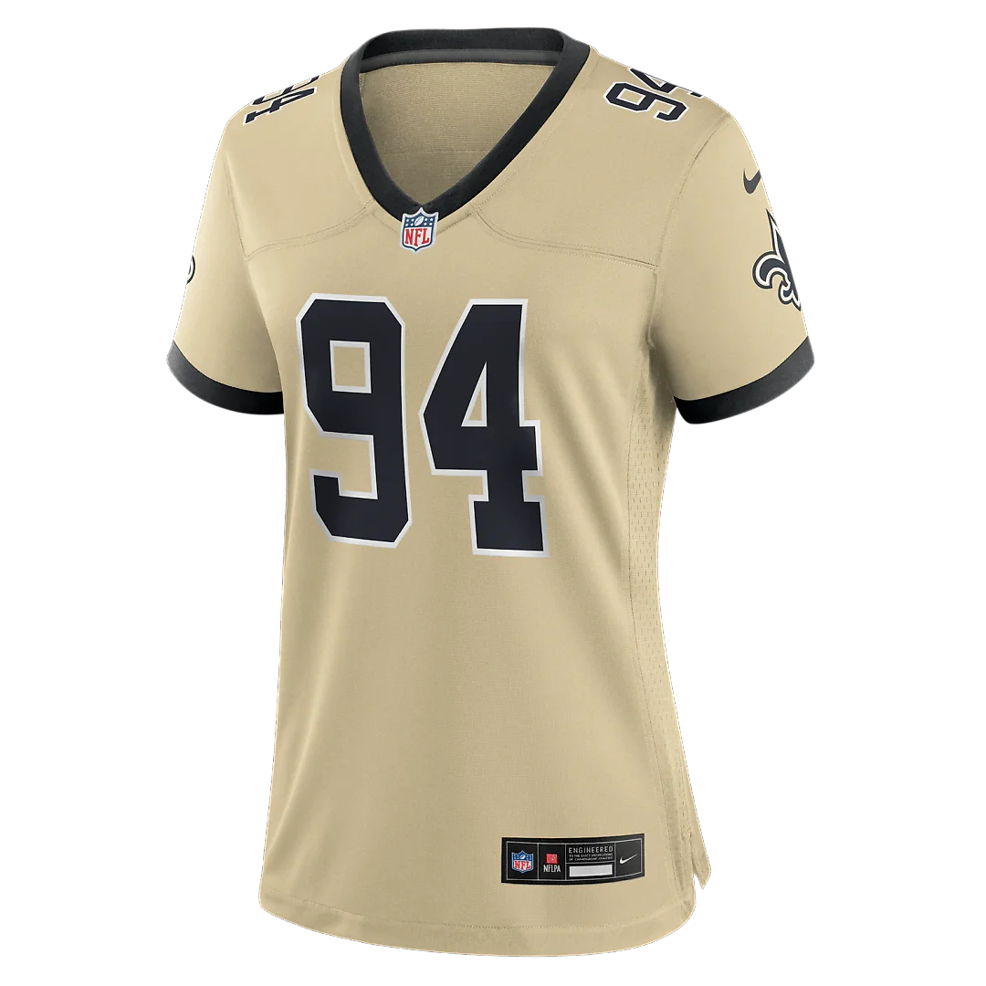 Zennovawear Cameron Jordan New Orleans Saints Women's Gameday Golds Alternate Game Player Jersey - Gold