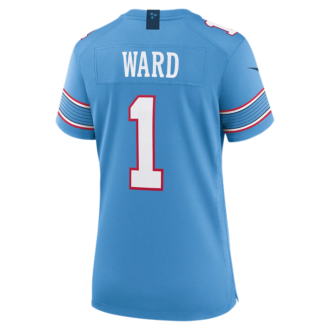 Zennovawear Cameron Ward Tennessee Titans Women's Game Jersey - Light Blue