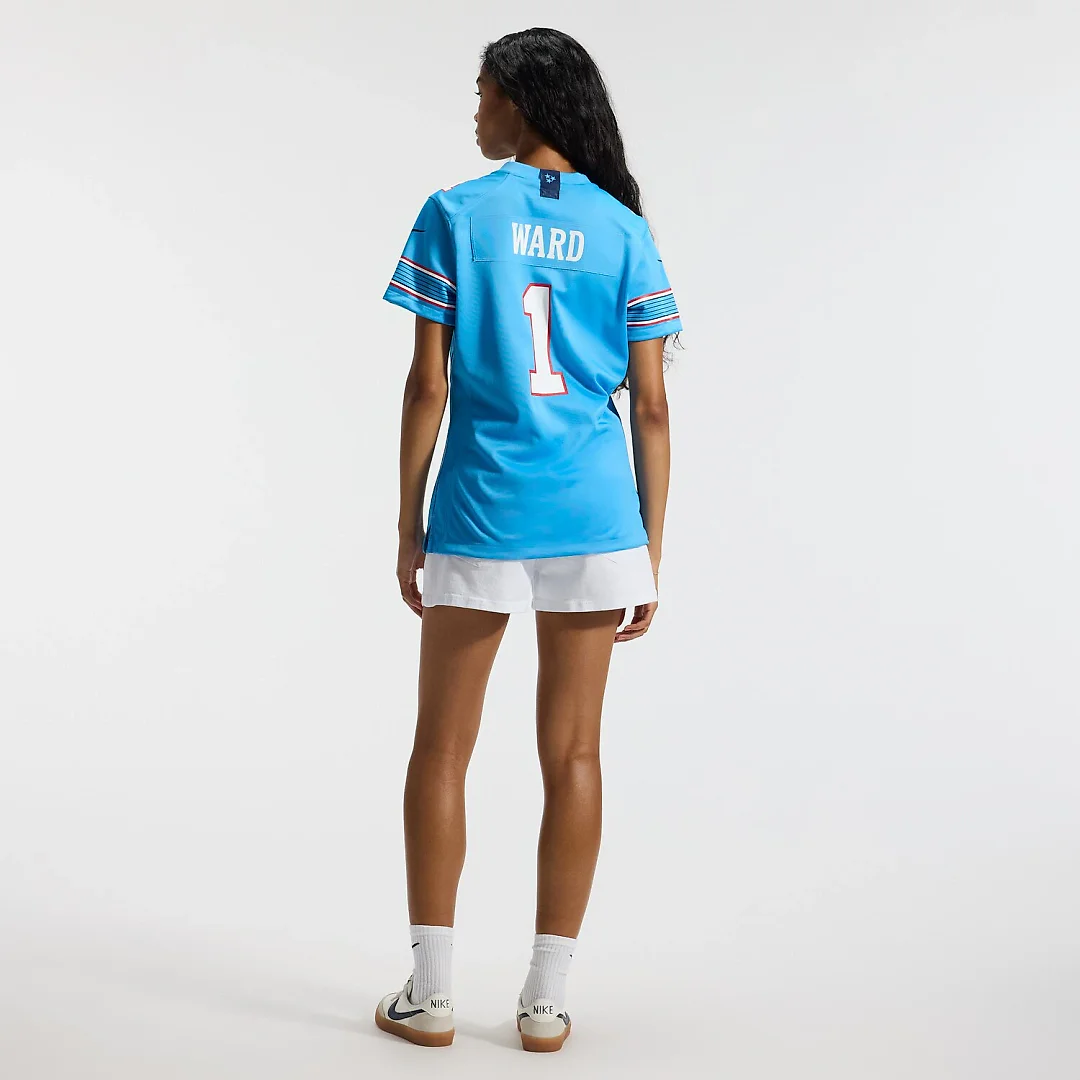 Zennovawear Cameron Ward Tennessee Titans Women's Game Jersey - Light Blue