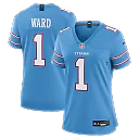 Zennovawear Cameron Ward Tennessee Titans Women's Game Jersey - Light Blue