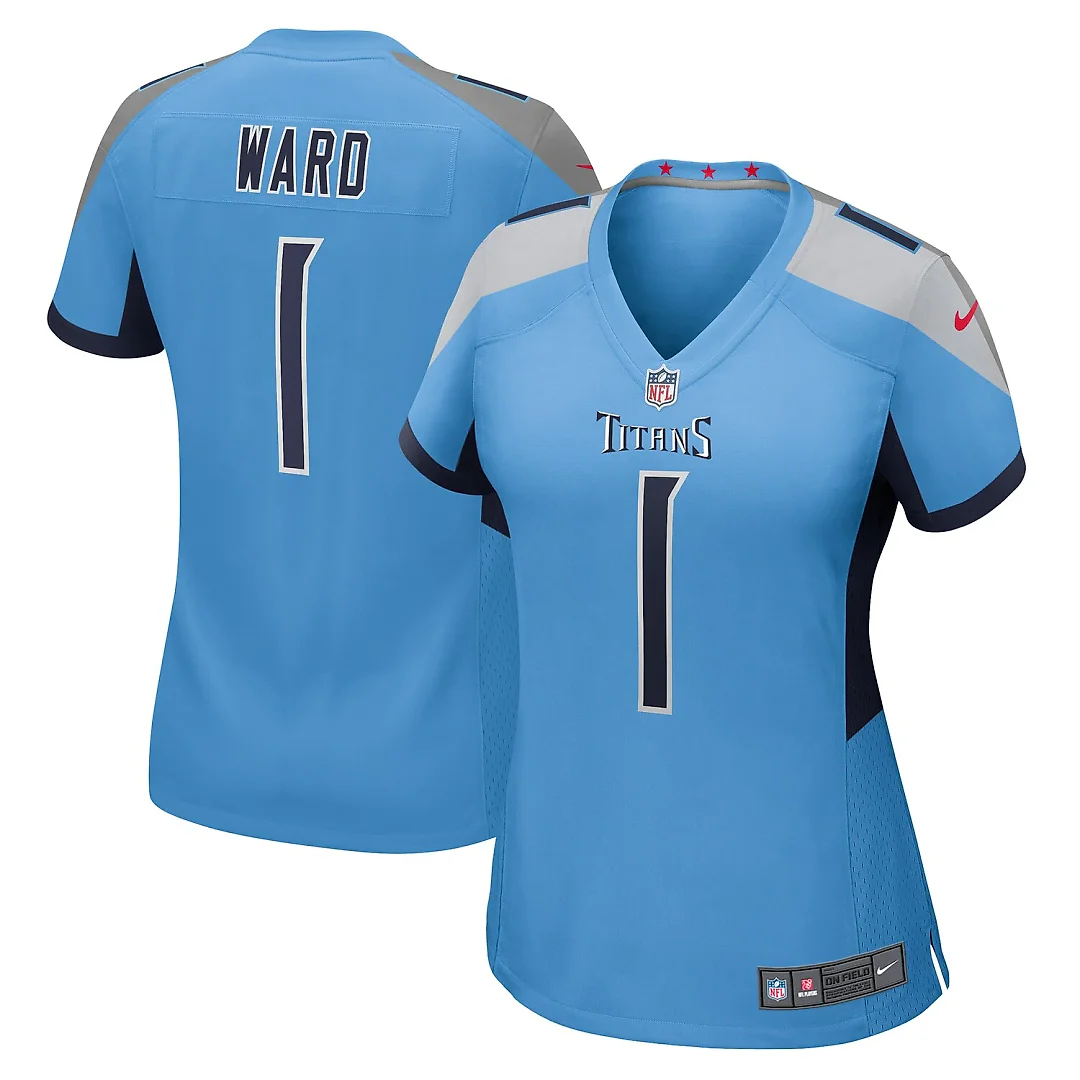 Zennovawear Cameron Ward Tennessee Titans Women's Team Game Jersey - Light Blue