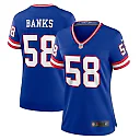 Zennovawear Carl Banks New York Giants Women's Classic Retired Player Game Jersey - Royal