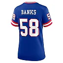 Zennovawear Carl Banks New York Giants Women's Classic Retired Player Game Jersey - Royal