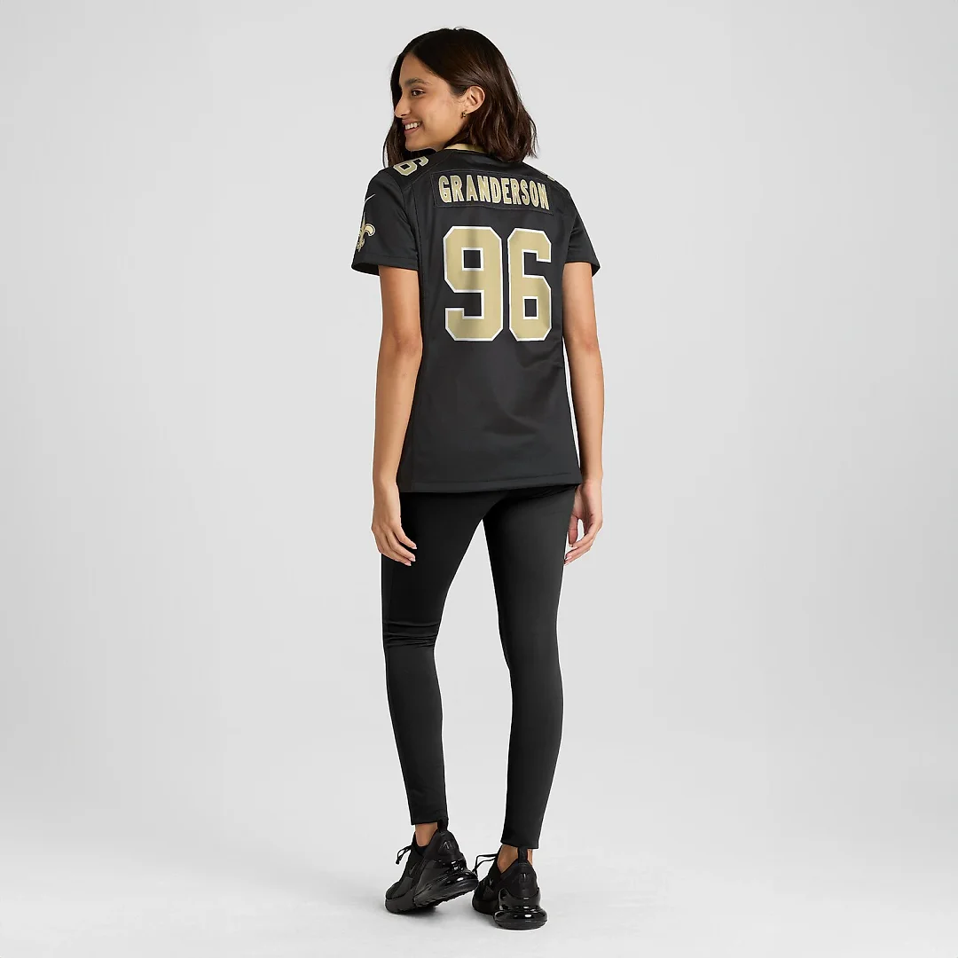 Zennovawear Carl Granderson New Orleans Saints Women's Game Jersey - Black