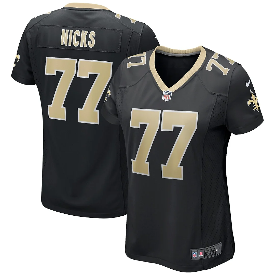 Zennovawear Carl Nicks New Orleans Saints Women's Game Retired Player Jersey - Black
