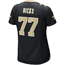 Zennovawear Carl Nicks New Orleans Saints Women's Game Retired Player Jersey - Black