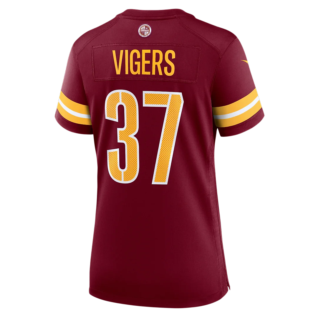 Zennovawear Car'lin Vigers Washington Commanders Women's Team Game Jersey - Burgundy