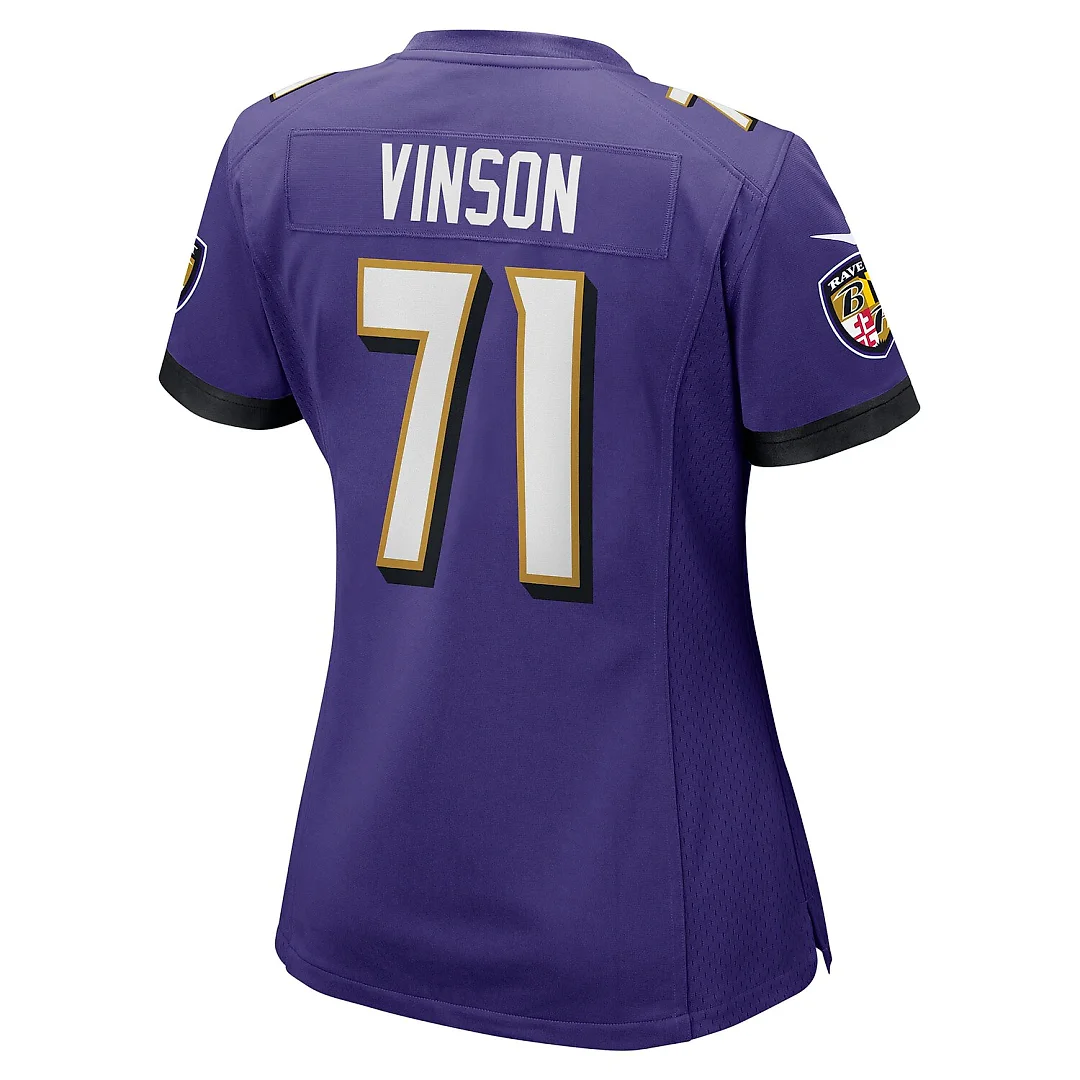 Zennovawear Carson Vinson Baltimore Ravens Women's Team Game Jersey - Purple