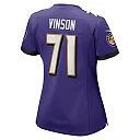 Zennovawear Carson Vinson Baltimore Ravens Women's Team Game Jersey - Purple