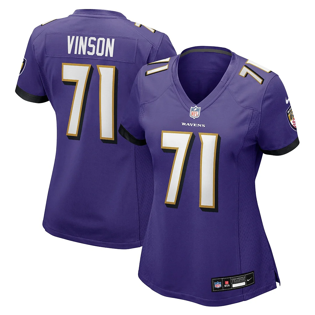 Zennovawear Carson Vinson Baltimore Ravens Women's Team Game Jersey - Purple