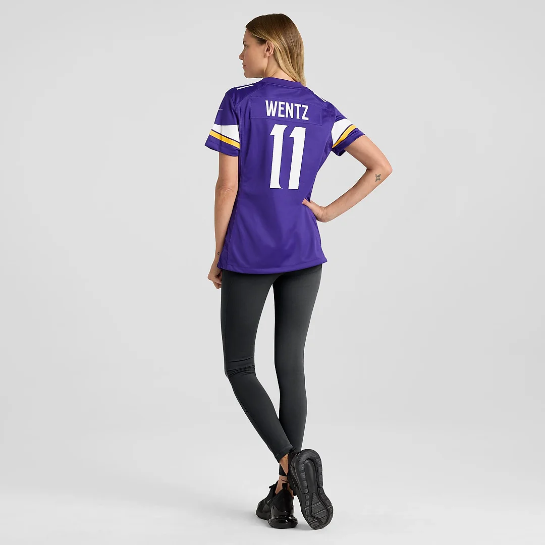 Zennovawear Carson Wentz Minnesota Vikings Women's Team Game Jersey - Purple