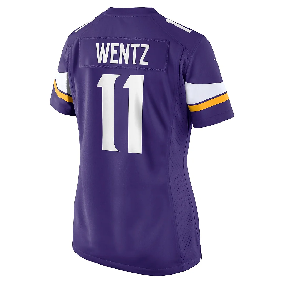 Zennovawear Carson Wentz Minnesota Vikings Women's Team Game Jersey - Purple