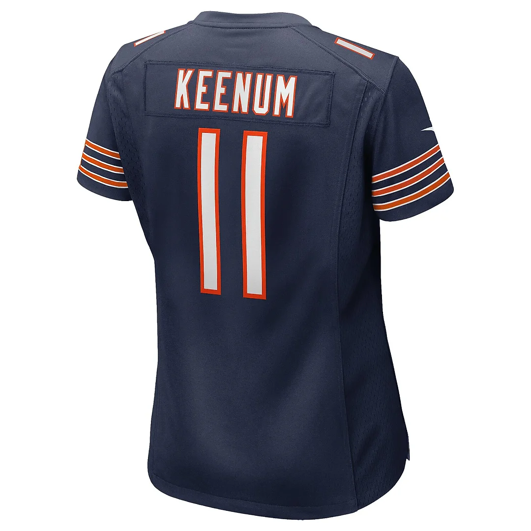 Zennovawear Case Keenum Chicago Bears Women's Team Game Jersey - Navy