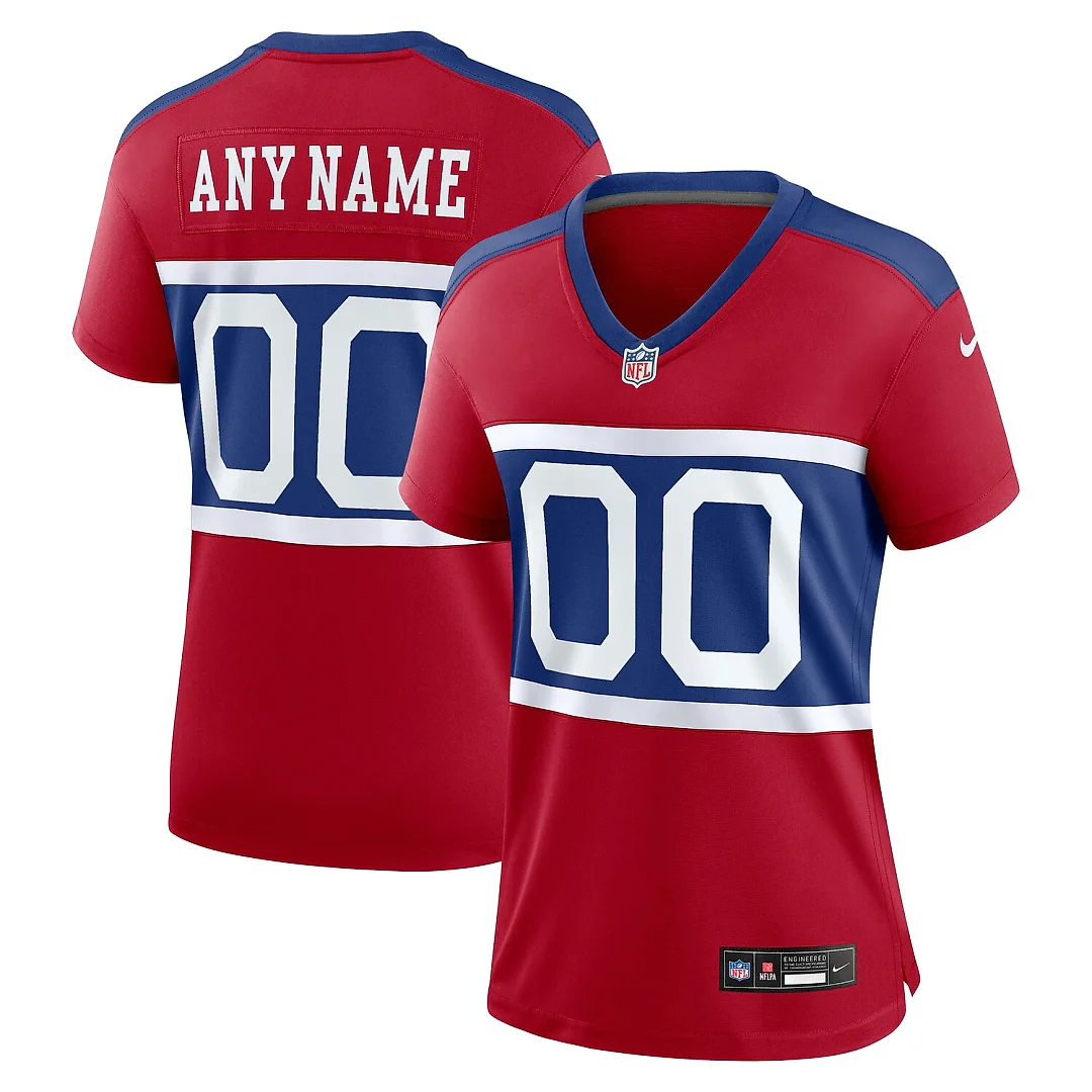 Zennovawear New York Giants Women's Alternate Game Custom Jersey - Century Red