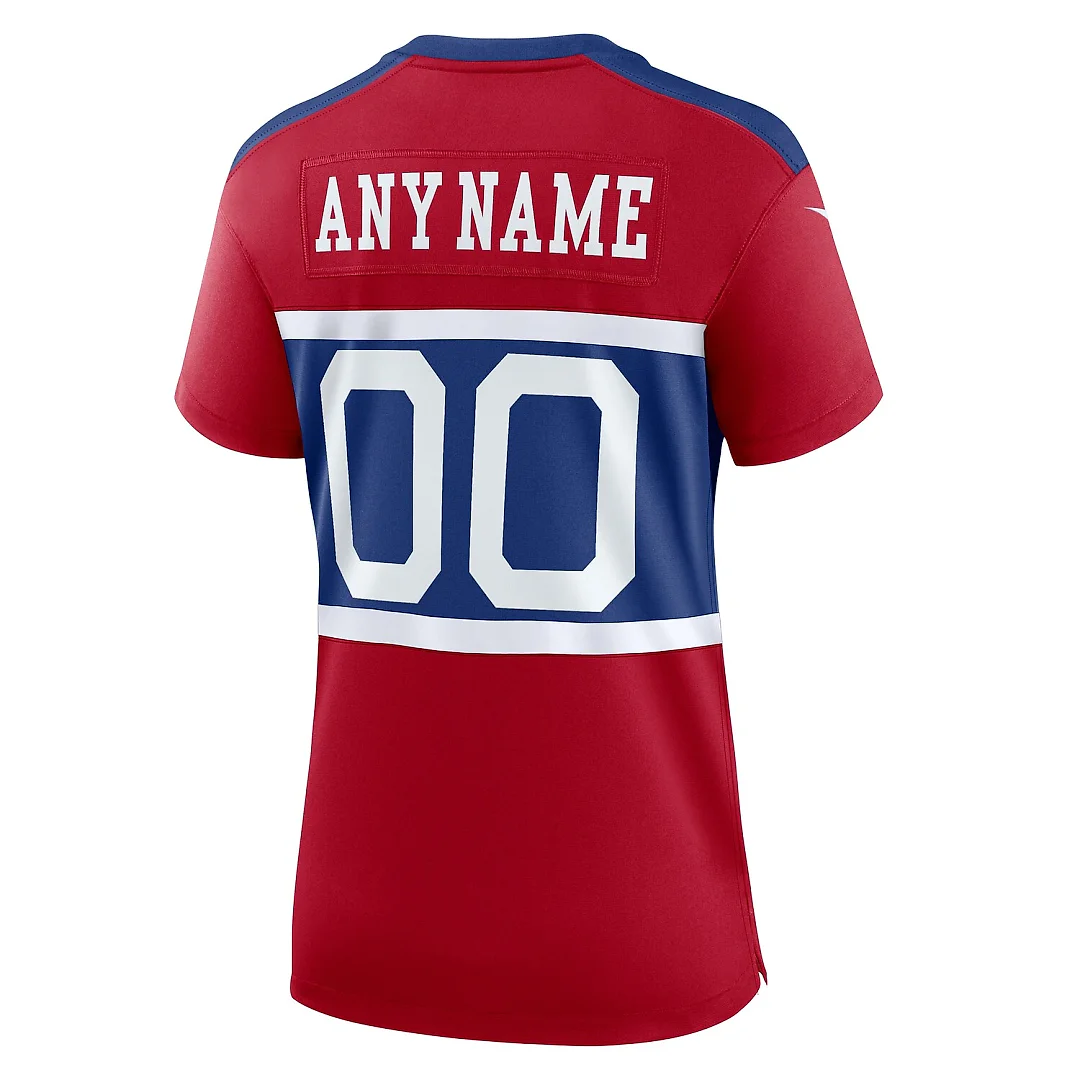 Zennovawear New York Giants Women's Alternate Game Custom Jersey - Century Red