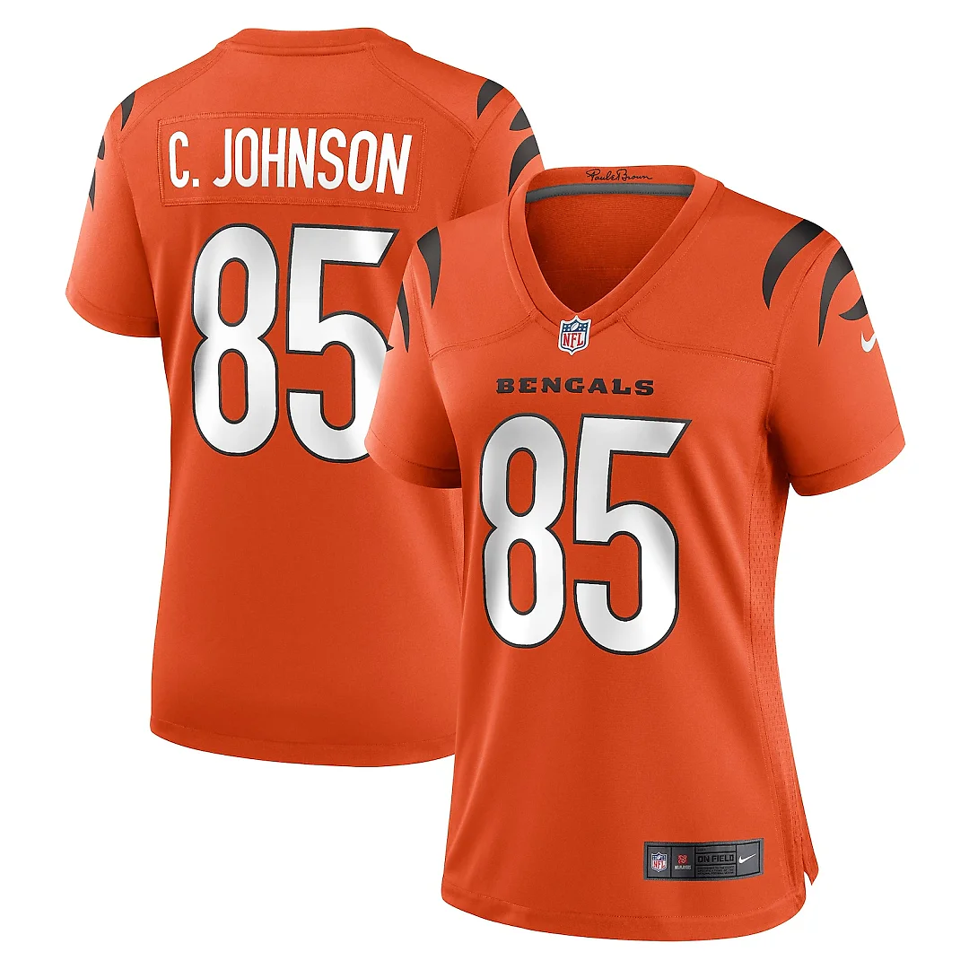Zennovawear Chad Johnson Cincinnati Bengals Women's Retired Game Jersey - Orange