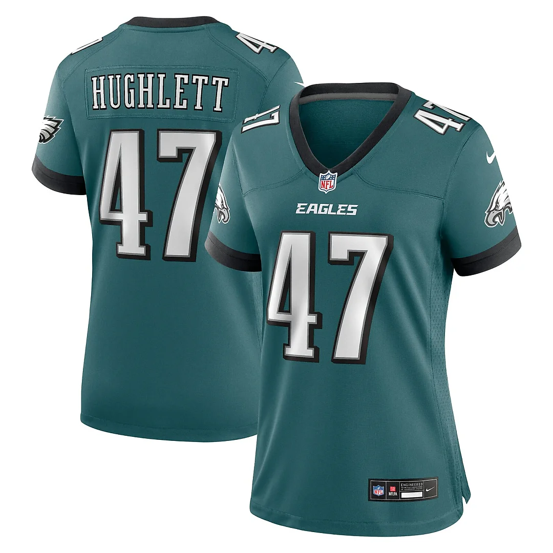 Zennovawear Charley Hughlett Philadelphia Eagles Women's Team Game Jersey - Midnight Green