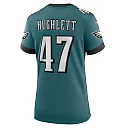 Zennovawear Charley Hughlett Philadelphia Eagles Women's Team Game Jersey - Midnight Green