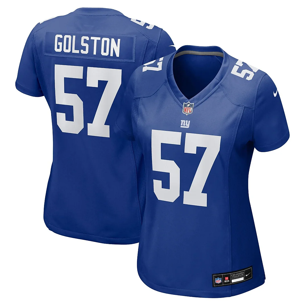 Zennovawear Chauncey Golston New York Giants Women's Team Game Jersey - Royal