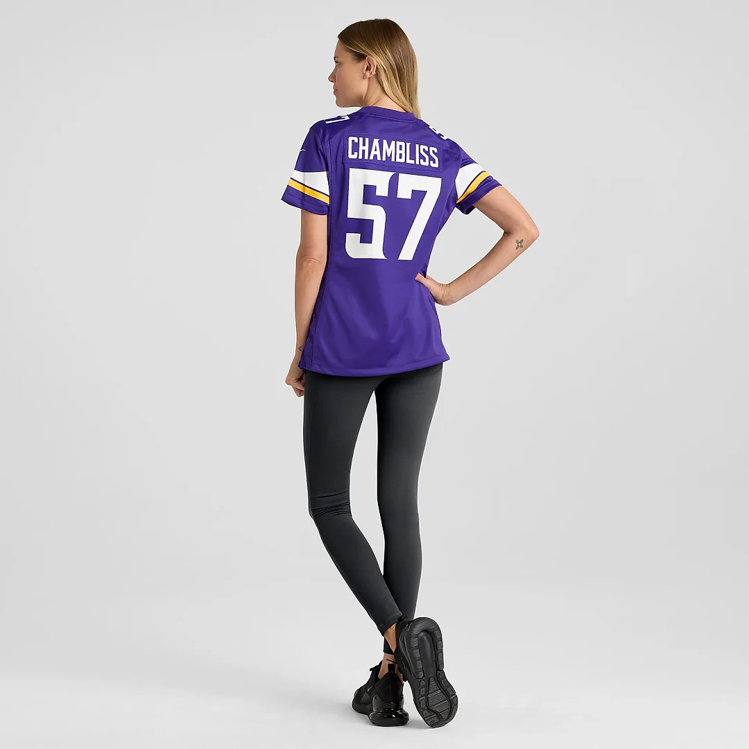 Zennovawear Chaz Chambliss Minnesota Vikings Women's Team Game Jersey - Purple