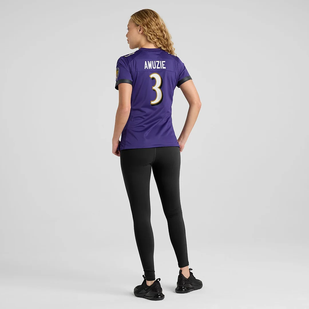Zennovawear Chidobe Awuzie Baltimore Ravens Women's Team Game Jersey - Purple