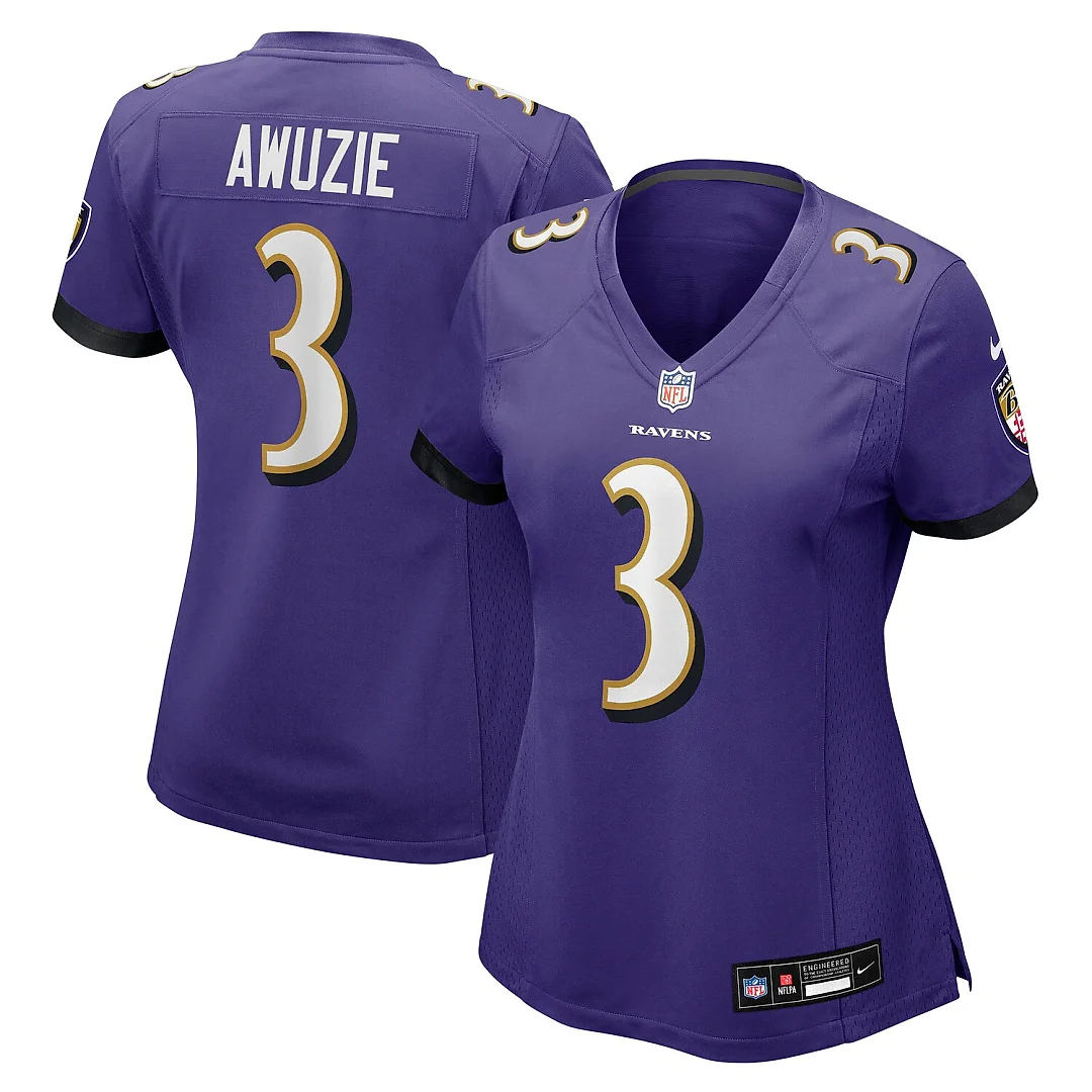 Zennovawear Chidobe Awuzie Baltimore Ravens Women's Team Game Jersey - Purple
