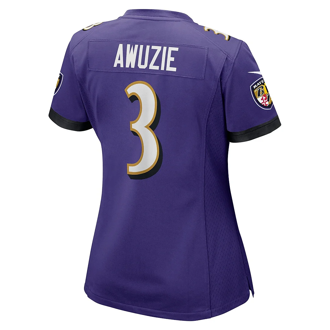 Zennovawear Chidobe Awuzie Baltimore Ravens Women's Team Game Jersey - Purple